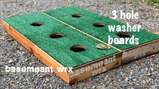 how to make 3 hole washer boards