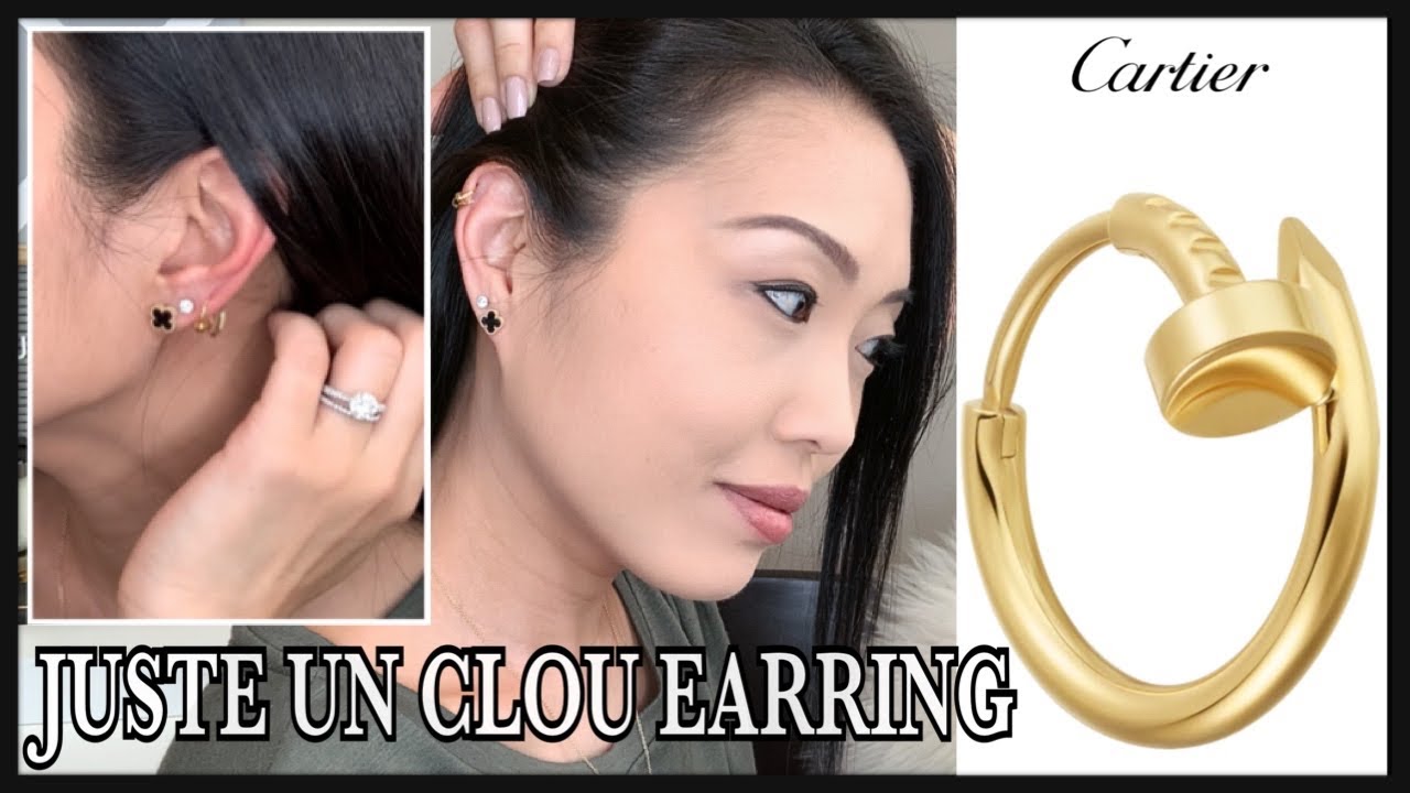 CARTIER JUSTE UN CLOU EARRING Try on 
