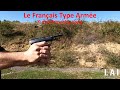 Le franais type arme pistol  shooting with slow motion