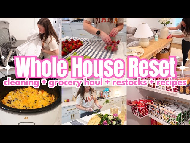Get It All Done Cleaning Motivation Home Reset!  Grocery Haul + Meal Plan + Pantry Organization class=