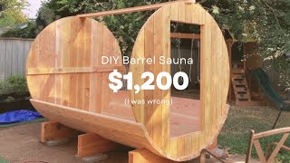 DIY Barrel Sauna Staves + Barrel body construction