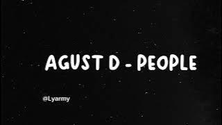 AGUST D - PEOPLE LIRIK DAN TERJEMAH INDO