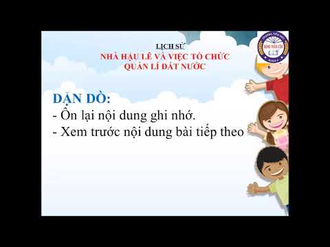 Bài Lịch Sử Thời Hậu Lê Lớp 4