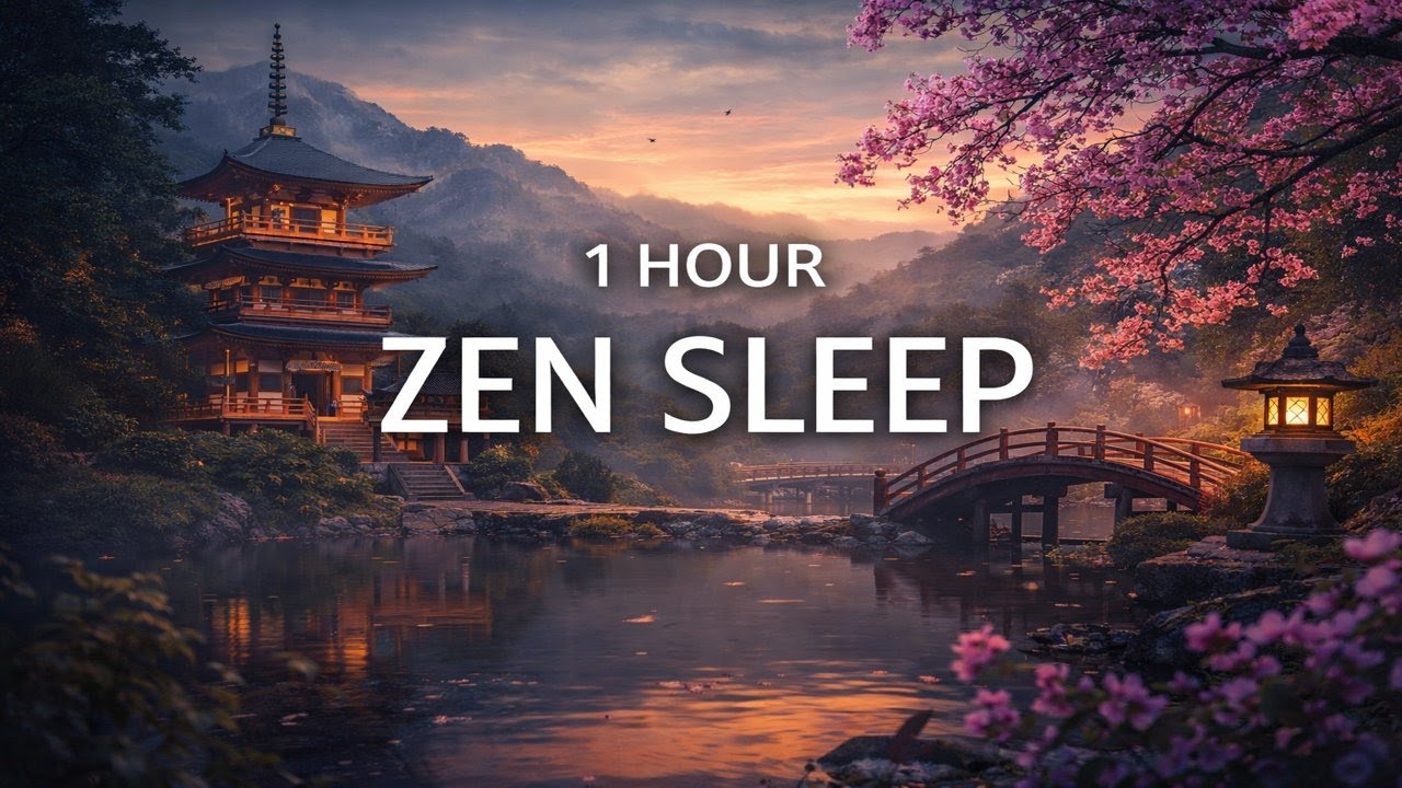 1 Hour Deep Sleep Music | Oriental Zen Ambient | Black Screen