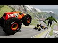 Epic High Speed Monster Truck Jumps And Crashes #77#beamngdrive #monster #monstertruck #usa