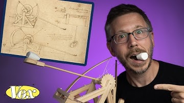 I made a catapult to launch marshmallows! Thanks, Leonardo da Vinci.