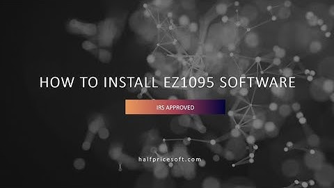 How to install ez1095 software