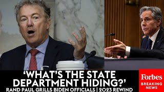 Sparks Fly When Top Biden Officials Get Grilled By Rand Paul | 2023 Rewind