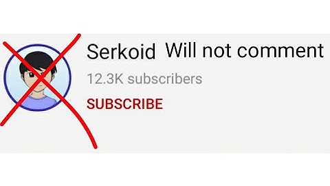 In this video Serkoid will not comment
