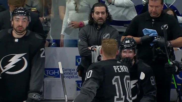 Nikita Kucherov Laughs At Replay Of Corey Perry St...