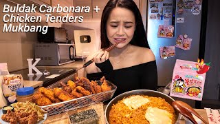 Samyang Buldak Carbonara X Chicken Tenders Mukbang