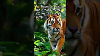 🐅 Tigers can leap more than 6 meters (20 feet) in a single jump. #tiger #tigers