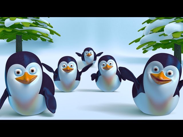 Five Little Penguins Song + More Funny Cute 3D Baby Penguin Songs by FunForKidsTV class=