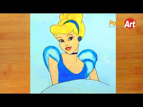 Cinderella Drawing Step by Step Easy | how to draw a Cinderella dress - #art #drawing
