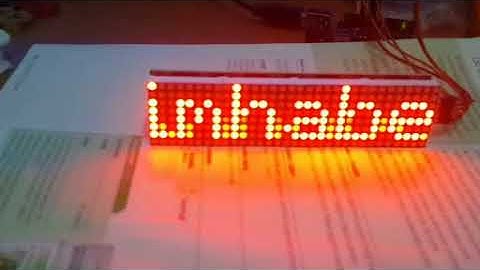 Arduino-DotMatrix 32x8 kayan yazı