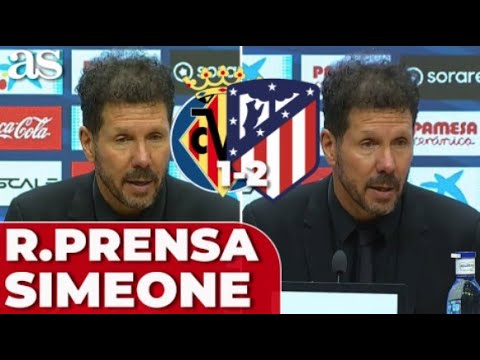 VILLARREAL 1 - ATLÉTICO 2 | SIMEONE, RUEDA PRENSA completa