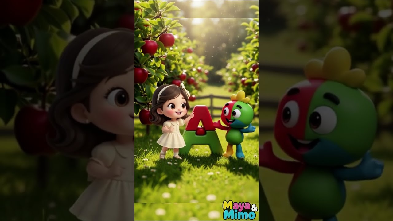 A a Apple!🍎 Learn the letter A with Maya & Mimo! 