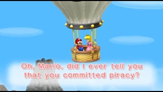 New Super Mario Bros Wii Anti-Piracy Screen After Final Boss