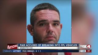 Deputies searching for man who helped woman breaking into FPL vehicles