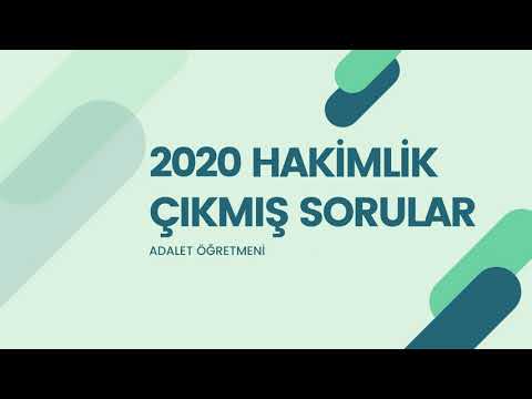 2020 HAKİMLİK ÇIKMIŞ SORULAR (idare hukuku)