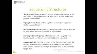 Organizing Content Overview  Sequencing Content