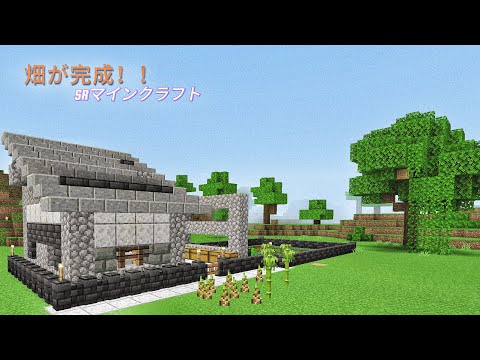 家の畑が完成！　#マインクラフト