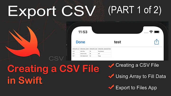 How to Create and Export a CSV File in your Swift project?