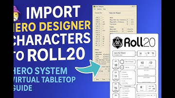 🧙‍♂️ Import Hero Designer Characters to Roll20 🎲 Hero System Virtual Tabletop Guide ⚙️