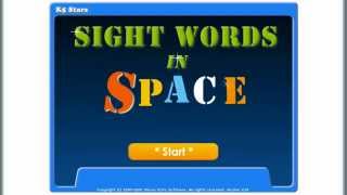 Sight Words in Space game demo. screenshot 1