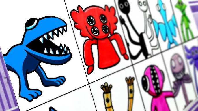 Como desenhar e pintar Red do Rainbow Friends Roblox #foryou #comodibu