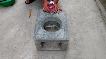 Chỉ cần một cái thùng xốp là bạn có thể làm bếp củi xi măng tại nhà Concrete kitchen