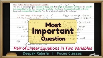 The area of a rectangle gets reduced by 80 sq units if its length is reduced by 5 units and the 