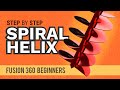 How to 3D Model an Auger Bit (Spiral Helix) - Learn Autodesk Fusion 360 in 30 Days: Day #12