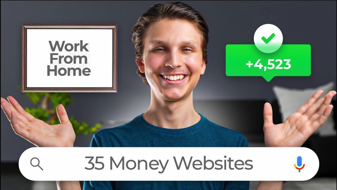 ⁣35 Easy Websites To Make Money Online (Work From Home Jobs)