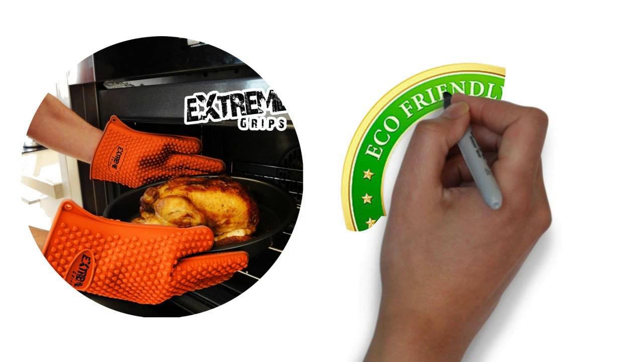 # 1Heat Resistant Silicone Cooking Kitchen Gloves by Extreme Grips