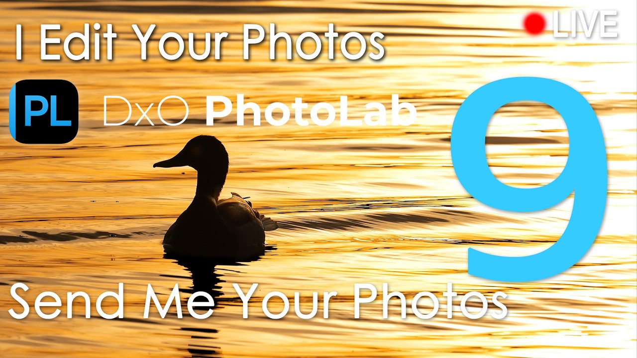 Photo editing LIVE with DxO Photolab 9.6 - Send me your photos! - YouTube
