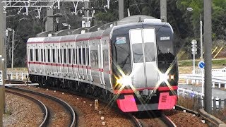 【2200系】名鉄名古屋本線 名電赤坂駅を特急通過【高速通過】