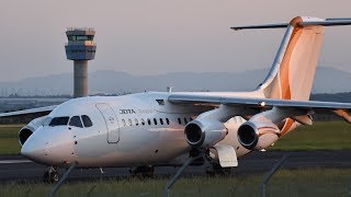 Brazil National Team Depart For London Luton G-Smla Bae 146-200 At Liverpool Airport