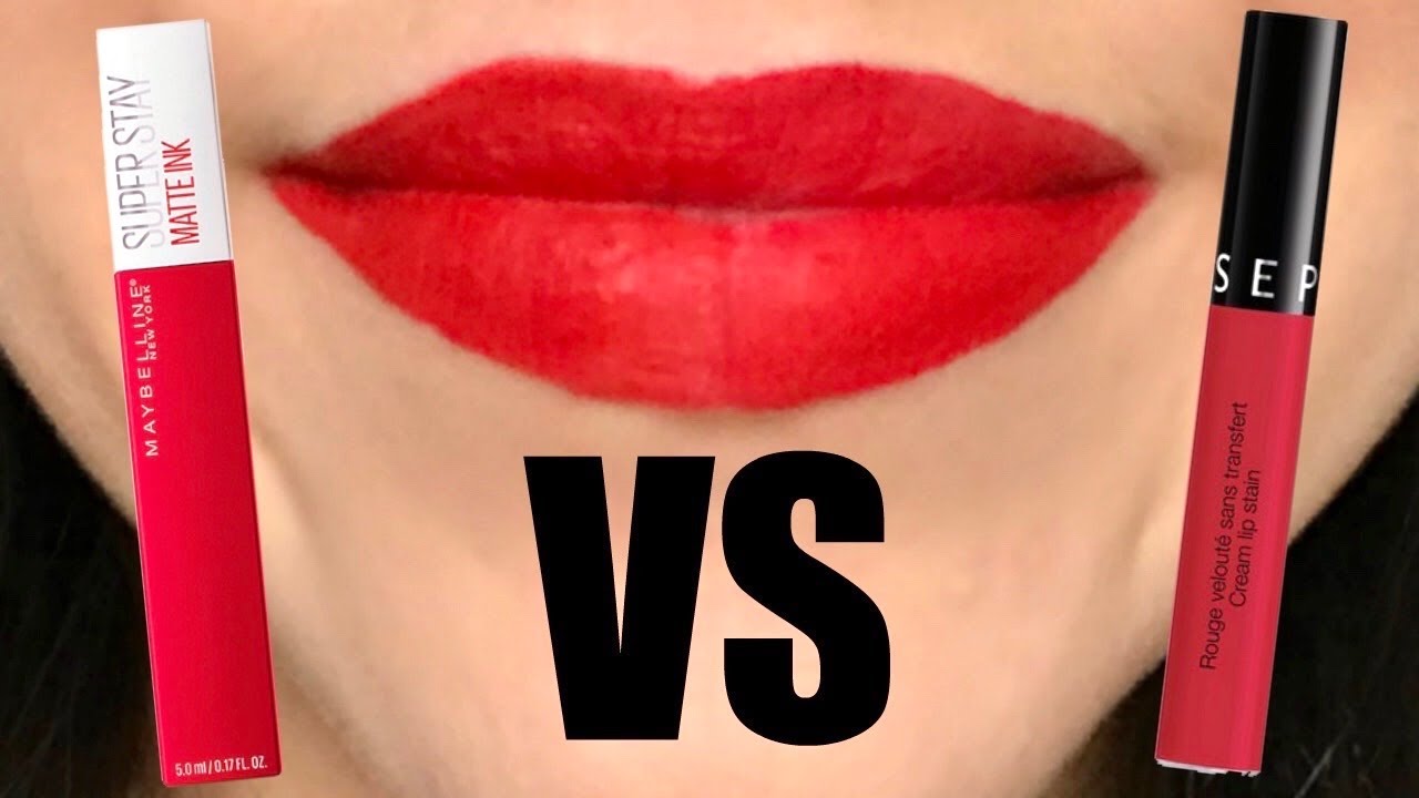 Maybelline Superstay Matte Ink Lip Color VS Sephora Cream Lip Stain