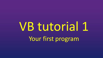 Your first program in visual basic vb 2010