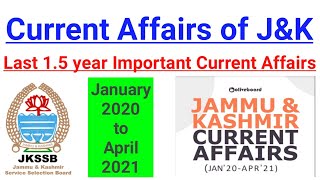 J&K Current Affairs ~ Last 6 Months Current Affairs || With Pdf