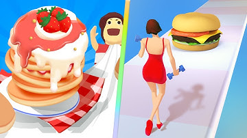 🔻 🌔 Pancake Run Vs Body Race in All Levels Game Mobile Walkthrough New Trailer Update OWJ75WEZ