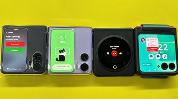Two Oppo find N2 incoming Call Motorola Razr ultra 40 vs Tecno Phantom Flip phones