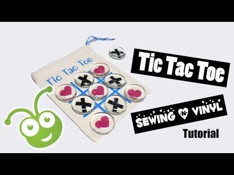 Draw string pouch and Tic Tac Toe game tutorial with the Cricut