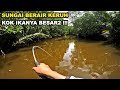 Mancing ikan besar penghuni sungai kecil