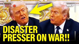Trump holds DISASTER PRESSER as War FALLS APART!!