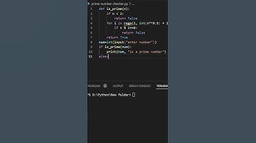 Prime Number Checker in Python | Python Program | Python Shorts | Coding Shorts