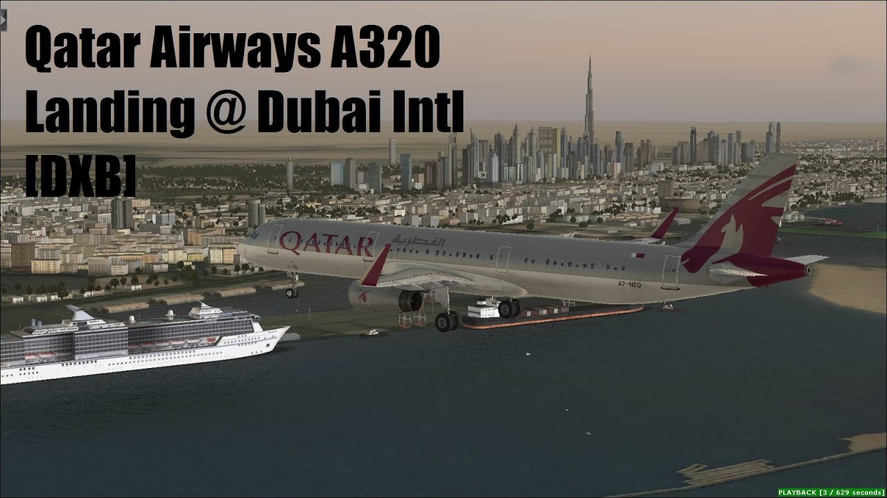 Qatar Airways A321 Landing @ Dubai Intl [DXB] - YouTube