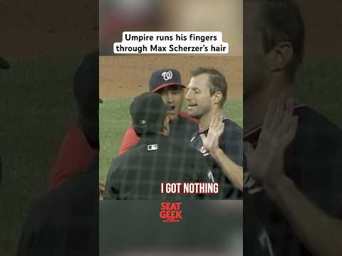 Max Scherzer undoes his belt so the umpire can check him, a breakdown #mlb #baseball #maxscherzer