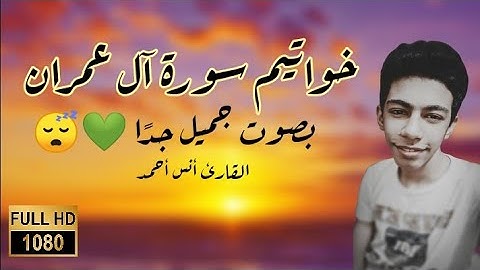 أجمل تلاوة لخواتيم سورة آل عمران ستبكى من الخشوع ♥️ بصوت القارئ أنس أحمد 💚🌱